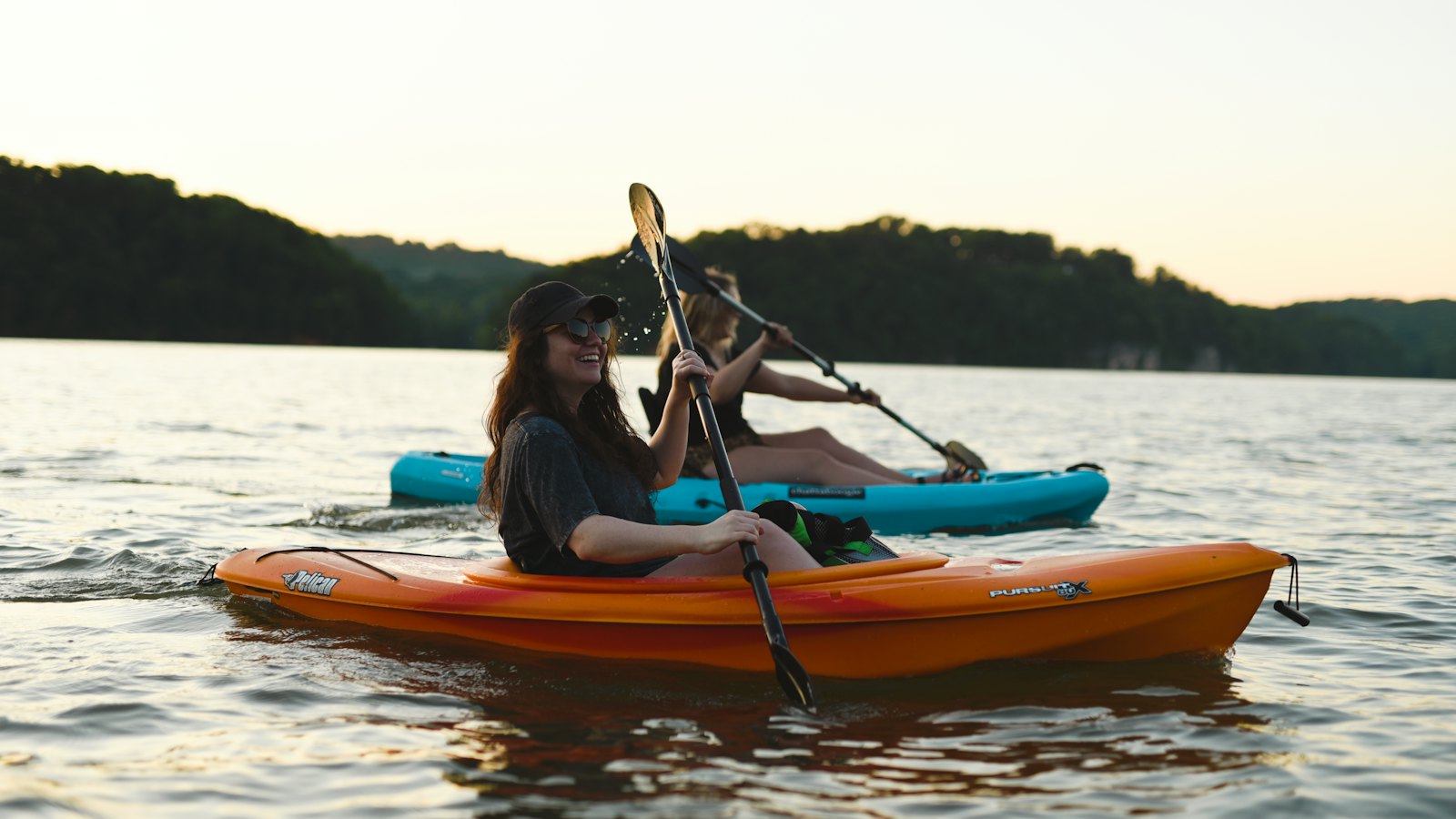 Kayaking at dusk